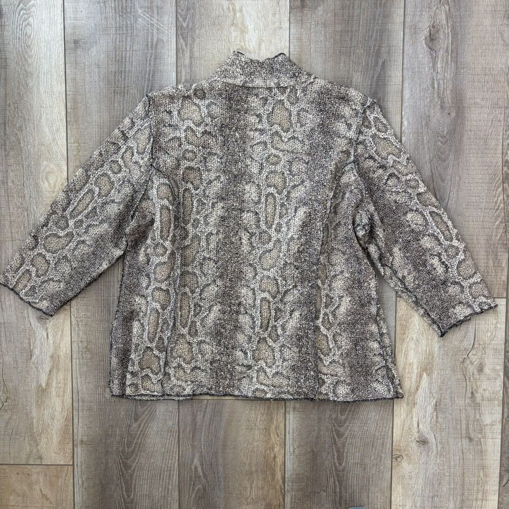Alfred Dunner Womens Open Front Cardigan Size 1X Sparkle 3/4 Sleeves Lightweight - Picture 5 of 10